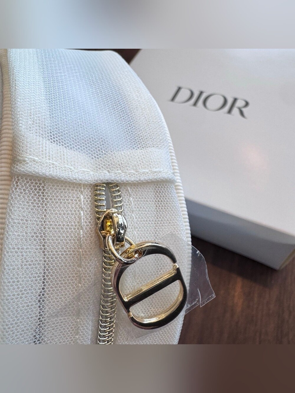 NEW DIOR Parfums Butterfly Embroidered Metallic Cosmetic Pouch! - Picture 3 of 13